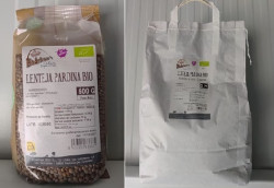 Avisan de trigo y otros cereales sin etiquetar en lentejas pardinas BioArtesa distribuidos en Cantabria y otras CCAA