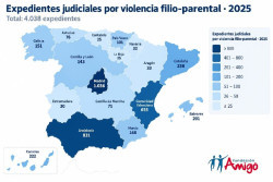 Cantabria registr&oacute; 25 expedientes judiciales por agresiones de hijos a progenitores en 2025, un 19% menos