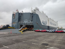 El buque Starlight realiza su primera escala en el Puerto de Santander para cargar 256 veh&iacute;culos