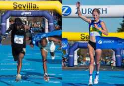 El et&iacute;ope Tola Shura Kitata y la finlandesa Alisa Vainio conquistan el Zurich Marat&oacute;n de Sevilla