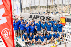 Felipe VI, al timón del Aifos en el estreno en Palma de la Copa del Rey MAPFRE de vela