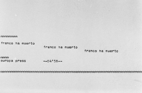 `Franco ha muerto, Franco ha muerto, Franco ha muerto`20 noviembre 1975