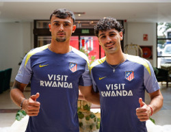 Marc Pubill y Johnny Cardoso se incorporan a la concentración del Atlético en Los Ángeles de San Rafael