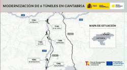 Obras en túneles provocarán esta semana cortes en la A-67 en Arenas de Iguña, Cieza y Los Corrales de Buelna