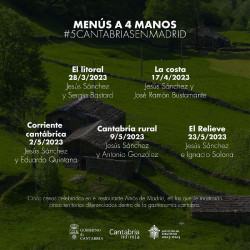 Seis chefs cántabros con Estrella Michelín ofrecerán en Madrid cinco menús únicos basados en territorios regionales