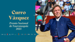Senado y CCAA premian a Curro V&aacute;zquez con el Premio Nacional de Tauromaquia
