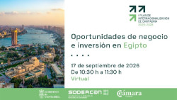 SODERCAN  organiza el d&iacute;a 17 una jornada informativa sobre oportunidades de negocio e inversi&oacute;n en Egipto