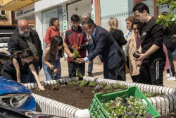 Un total de 2.200 plantas cultivadas por alumnos del Centro de Educaci&oacute;n Especial de Parayas embellecen Camargo