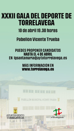 Abierto el plazo de candidaturas para la Gala del Deporte de Torrelavega, que será el 10 de abril