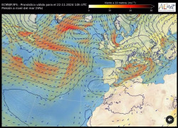 AEMET avisa de rachas superiores a los 80 km/h en el norte y este peninsular para ma&ntilde;ana y el jueves
