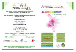 AFAC organiza el día 18 unas jornadas en Valdecilla con motivo del Día Mundial del Alzheimer