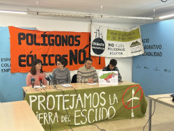 Afectados por parques e&oacute;licos denuncian que el Gobierno quiere "pasar por encima" de la voluntad de los pueblos