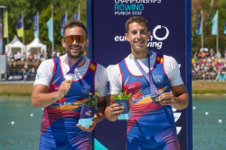 Aleix Garc&iacute;a y Rodrigo Conde se cuelgan la plata en doble scull en el Europeo de remo
