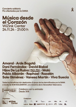 Amaral, Arde Bogot&aacute;, Bisbal o Raphael realizar&aacute;n un concierto solidario en Madrid por las v&iacute;ctimas de la DANA