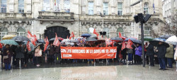 Apenas 100 sindicalistas  se concentran en Santander para protestar contra la oposición