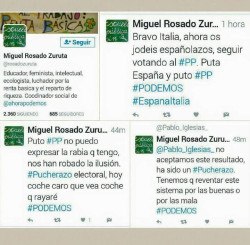 Barbaridades &lsquo;podemitas&rsquo; en las redes