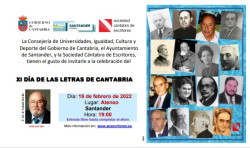 Cantabria celebra el XI Día de las Letras de Cantabria Por Pedro Arce