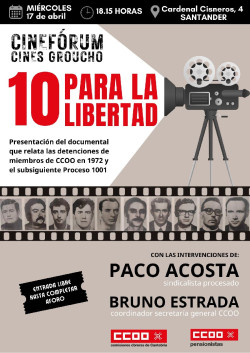 CCOO trae a Santander el documental que relata las detenciones de miembros del sindicato en 1972