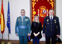 Condecorados por su labor el inspector de policía Jesús Gómez y el teniente coronel de la Guardia Civil Arturo Marcos
