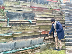 Denuncian el abandono del emblemático  parque de Las Llamas y critica su reparación "con parches"