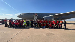 Despega el segundo contigente con 30 militares del ERICAM y cuatro perros para el rescate de supervivientes