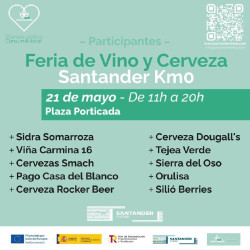 Diez productores cántabros participarán este domingo en la Feria de Vino y Cerveza en la Plaza Porticada