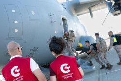 El A400 del Ej&eacute;rcito del Aire despega ma&ntilde;ana desde Jordania para lanzar 12.000 kilos de alimentos a Gaza