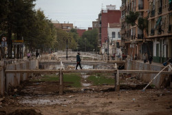 El barranco de La Saleta en Aldaia (Valencia) se desborda de madrugada por las fuertes lluvias