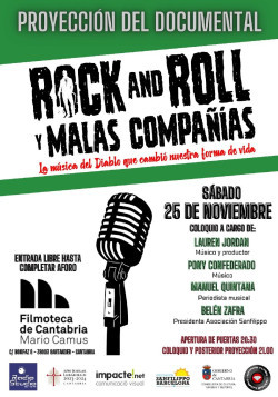 El documental `Rock & Roll y Malas compa&ntilde;&iacute;as` se proyecta  en la Filmoteca de Cantabria