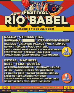 El festival Río Babel confirma a Yerai Cortés, Bebe o Caravan Palace, además del escenario Babel Comedy, para humoristas