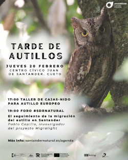 El Foro Santander Capital Natural regresará el día 20 con una jornada sobre el autillo europeo