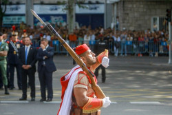 El martes un desfile, presuntamente militar, cada vez menos fiesta nacional, con algunos militares y minirrecepci&oacute;n en el Palacio Real