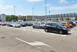 El parking del Sardinero y la alcaldesa Gema Igual. Carlos Magdalena 