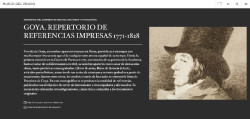 El Prado desarrolla el `Repertorio de referencias impresas` de Goya para dar a conocer su "singularidad y riqueza"