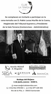 El presidente de lo Contencioso-Administrativo del Supremo participa esta noche en una tertulia en Santander