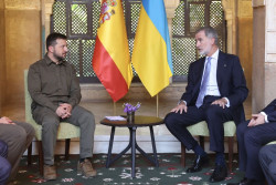 El Rey se re&uacute;ne con Zelenski tras el anuncio de nueva ayuda militar espa&ntilde;ola a Ucrania