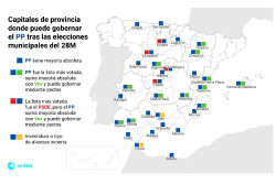 El `s&iacute;` de Vox al PP, imprescindible para quitar al PSOE los ayuntamientos de Toledo, Guadalajara, Burgos y Valladolid