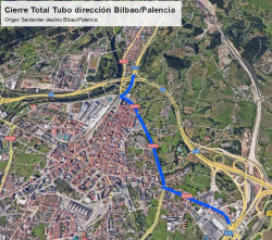 El túnel de Torrelavega de la A-8 se cortará por las noches desde hoy hasta el 6 de junio