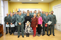 Entrega de diplomas al centenar de agentes de la Guardia Civil formados en maniobras de auxilio
