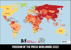Espa&ntilde;a baja tres puestos en libertad de prensa seg&uacute;n RSF, que denuncia la polarizaci&oacute;n de los medios de comunicaci&oacute;n