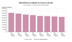 Espa&ntilde;a registr&oacute; 322.075 nacimientos en 2023, nuevo r&eacute;cord a la baja desde 1941, seg&uacute;n el INE