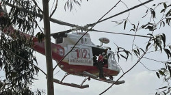Evacuado en helic&oacute;ptero tras sufrir un corte en la mano con una motosierra en Tresviso y lo llevan al aeropuerto