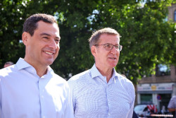 Feij&oacute;o asegura que Montero "representa el pasado" y ser&aacute; "derrotada" en las urnas: "El futuro de Andaluc&iacute;a es Moreno"