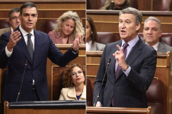 Feij&oacute;o carga contra el Gobierno por okupaciones y por "saquear" a trabajadores y S&aacute;nchez le ataca con Ayuso y B&aacute;rcenas