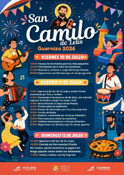 Guarnizo celebra este fin de semana San Camilo de Lelis con m&uacute;sica, actividades infantiles y gastronom&iacute;a