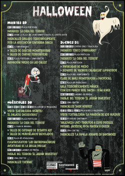 Halloween se celebrará del 29 al 31 en el centro, barrios y comercios de Santander