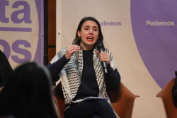 Irene Montero critica que S&aacute;nchez "saque de debajo de una piedra" 2.000 millones para Defensa y no para gasto social