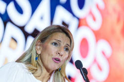 La comunista Yolanda D&iacute;az quiere que se proteja a la Global Sumud Flotilla, &iquest;con la Armada?