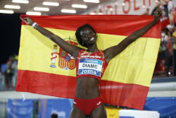 La espa&ntilde;ola F&aacute;tima Diame, bronce en la longitud del Mundial de Glasgow