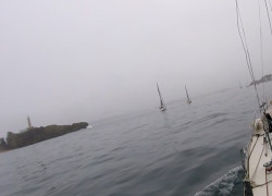 La falta de viento, y la &ldquo;espant&aacute;&rdquo; de la flota, oblig&oacute; a suspender la tirada del Crucero santanderino